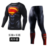 珂卡慕(KEKAMU)运动健身套装三件套速干长袖超人蜘蛛侠紧身衣套装漫威蜘蛛侠超人