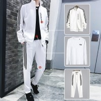 珂卡慕(KEKAMU)青少年卫衣男套装春季加厚薄款三件套男运动校服初高中生男装