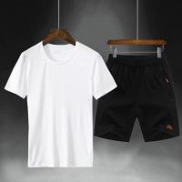 珂卡慕(KEKAMU)加肥码胖子新款男士T恤套装夏季潮流男装短裤