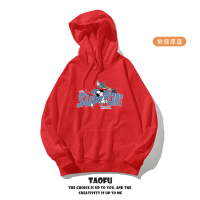 珂卡慕(KEKAMU)猫和老鼠联名卫衣连帽女2020新款春秋款情侣装薄款加厚宽松韩版潮ins女生女式