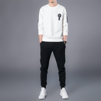 珂卡慕(KEKAMU)男生衣服一套搭配潮流男士卫衣春圆领运动套装男休闲男装帅气成熟