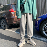 珂卡慕(KEKAMU)蒙马特先生三条白杠裤子男装2020春季潮流运动男学生百搭束脚休闲裤bf卫裤