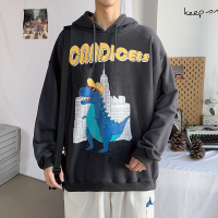 珂卡慕(KEKAMU)小尼力卫衣青年街头嘻哈潮流春季大魔王商店大码花长袖连帽外套