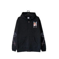 珂卡慕(KEKAMU)BTS卫衣防弹少年团周边LOVE YOSELF世巡演唱会同款拉链连帽外套