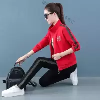 珂卡慕(KEKAMU)设计师品牌女装 潮牌女装春装长袖开衫休闲运动服套装女2020年装新款跑步两三件套