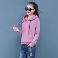 珂卡慕(KEKAMU)设计师品牌女装 潮牌女装春装连帽套头针织纯棉卫衣衣服女宽松外套2020春装新款休闲运动衫上衣