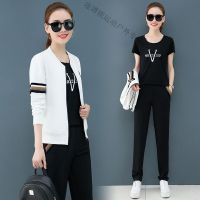 珂卡慕(KEKAMU)设计师品牌女装 潮牌女装春装2020新款女装三件套卫衣套装女士春春季立领广场舞时尚休闲运动服