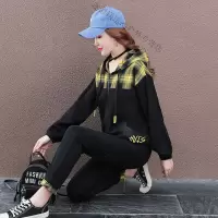 珂卡慕(KEKAMU)设计师品牌女装 潮牌春装欧洲站女装2020新款春装欧货潮开衫哈伦裤两件套洋气刺绣运动套装