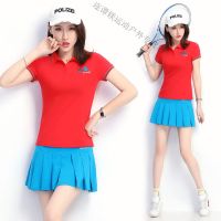 珂卡慕(KEKAMU)设计师轻奢品质品牌女装 潮牌夏装 女夏装2020新款网球服短裙套装女短袖羽毛球服薄款两件套