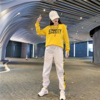 珂卡慕(KEKAMU)设计师品牌女装 潮牌春装春季运动套装女潮牌时尚鬼步港风嘻哈裤子现代宽松街舞韩版演出服