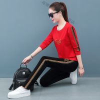 珂卡慕(KEKAMU)设计师品牌女装 潮牌女装春装长袖休闲运动套装女妈妈装衣服2020年春季春装新款韩版宽松两件套