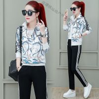 珂卡慕(KEKAMU)设计师品牌女装 潮牌女装春装运动服套装女三件套新款时尚潮牌卫衣休闲运动装女2020年