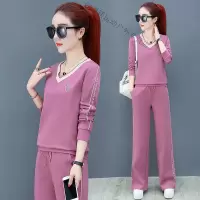 珂卡慕(KEKAMU)设计师品牌女装 潮牌女装春装运动套装女装春秋休闲宽松套装女2020新款韩版显瘦时尚桃领两件套