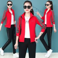 珂卡慕(KEKAMU)设计师品牌女装 潮牌女装春装立领运动套装女春秋2020年新款时尚宽松休闲服卫衣三件套长袖早春