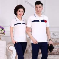 珂卡慕(KEKAMU)轻奢品质设计师高端品牌 中老年休闲运动套装女 夏装夏季情侣短袖长裤运动服中老年男女休闲套装爸爸妈妈