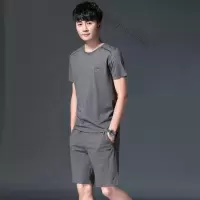 珂卡慕(KEKAMU)设计师潮流品牌 夏天运动套装男 潮牌夏季男薄款短袖短裤大码运动衣运动服套装休闲夏装两件套
