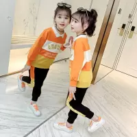 珂卡慕(KEKAMU)儿童运动装卫衣套装女童春装新款童装女5岁女童运动休闲装两件套十岁中大女装秋