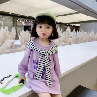 珂卡慕(KEKAMU)儿童连衣裙新款女童春装2岁女宝宝卫衣裙儿童洋气公主裙春秋1-3-4岁女童纯