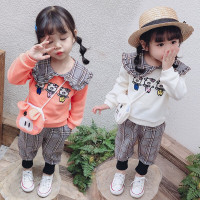 珂卡慕(KEKAMU)女童套装儿童套装春装童装女三岁小孩衣服洋气韩版卫衣套装2-3岁女宝宝春