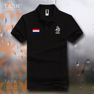 珂卡慕(KEKAMU)荷兰Netherlands郁金香足球国家队男装翻领Polo衫短袖T恤