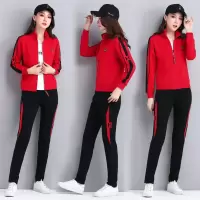 珂卡慕(KEKAMU)女春秋2020新款时尚潮春秋休闲装季宽松长袖卫衣三件套潮