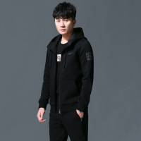 珂卡慕(KEKAMU)男士套装卫衣男圆领款2020新款韩版潮流休闲运动服两件套