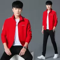 珂卡慕(KEKAMU)卫衣男款2021新款韩版潮流帅气男士休闲运动服套装男外套