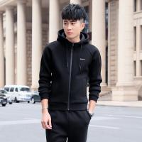 珂卡慕(KEKAMU)男春秋男士休闲运动衣连帽卫衣运动装两件套运动服套装男