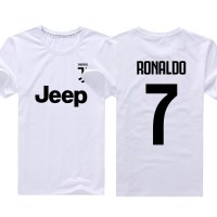 珂卡慕(KEKAMU)尤文图斯C罗短袖T恤足球棉上衣运动休闲球迷纪念上衣