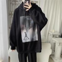 珂卡慕(KEKAMU)旋律风车连帽卫衣男潮秋季宽松韩版长袖上衣服加绒休闲套头衫