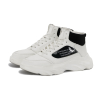 珂卡慕(KEKAMU)812男装2020春装新款卡通素描休闲百搭撞色拼接假两件连帽卫衣