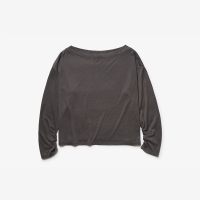 珂卡慕(KEKAMU)女子一字肩瑜伽罩衫宽松长袖T恤晒运动休闲