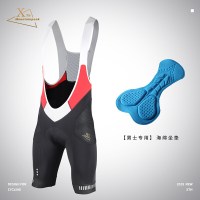 珂卡慕(KEKAMU)MTP夏时尚背带短裤男骑行裤短裤骑行吊带裤弹力山地车连体裤 XTH背带短裤男