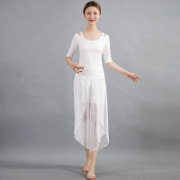 珂卡慕(KEKAMU)喻咖服女套装飘逸雪纺瑜伽服套装女春莫代尔初学者宽松显瘦白色运动