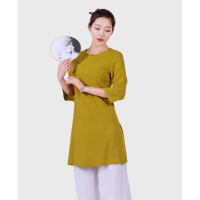 珂卡慕(KEKAMU)2021春季6116女套装棉麻棉麻布衣瑜伽服禅修服大码