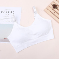 珂卡慕(KEKAMU)舞蹈背心肚皮舞上衣胸罩聚拢文胸抹胸东方舞练功服背心 白色 均码