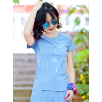 珂卡慕(KEKAMU)速干T恤女圆领夏季薄款登山吸湿冰感丝半袖户外运动短袖男T速干衣