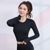 珂卡慕(KEKAMU)运动上衣女春夏长袖跑步速干T恤网红显瘦性感健身瑜伽服