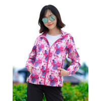 珂卡慕(KEKAMU)皮肤衣女连帽印花男女薄款2021新夏户外运动登山透气防晒风衣外套