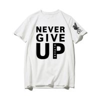 珂卡慕(KEKAMU)欧冠利物浦萨拉赫永不放弃短袖T恤nevergiveup足球运动衣服