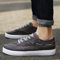 珂卡慕(KEKAMU)2020新款潮流帆布鞋韩版潮鞋休闲鞋黑布鞋时尚英伦男鞋子