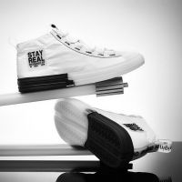 珂卡慕(KEKAMU)男鞋2021新款高帮帆布鞋网红潮鞋内增高韩版百搭中邦板鞋