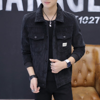 珂卡慕(KEKAMU)男式休闲夹克衫外套男秋新款韩版潮流百搭帅气潮牌春装上衣服