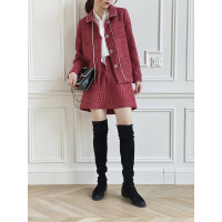 陈小颖Jupiter 秋冬休闲时尚洋气套装裙两件套新款百搭小香风套装