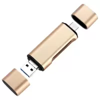 oppor15r17读卡器多功能内存卡otg车载a57a59sr11plus-34|土豪金 读卡器2.0+32g内存卡