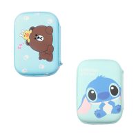 充电器包数据线收纳包u盘收纳盒蓝牙耳机卡通可爱收纳包零钱包-78|史迪仔+小熊（送2个理线器）