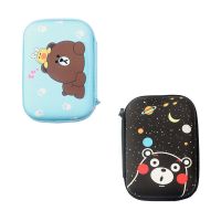 充电器包数据线收纳包u盘收纳盒蓝牙耳机卡通可爱收纳包零钱包-78|小熊+熊本熊（送2个理线器）