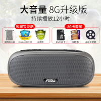 老人收音机新款便携式随身听音响小型迷你音乐播放器多功能老年人听唱机听书听歌|钛灰色标配（升级版）+8G卡+点歌本 标配