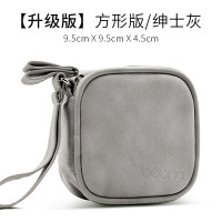 耳机收纳盒手机数据线充电器整理盒u盘u盾便携抗压迷你保护包蓝牙耳机保护套sd存储卡内存卡小|升级版羊巴纹方形耳机包-灰