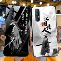 寒江孤影opporeno3手机壳中国风江湖故人钢化玻璃opporeno3pro保护套古风新款reno3硅胶软边pro防摔